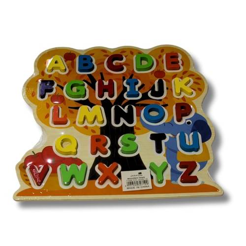 Interactive Wooden English Alphabet Puzzle Tree Design Suitable for Ages 3 Years and Above