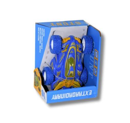 D-Power Fiction Friction Powered Racing Car – Light Up – Blue