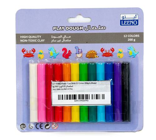 Plastic Clay Stick 12 Colors 200g 