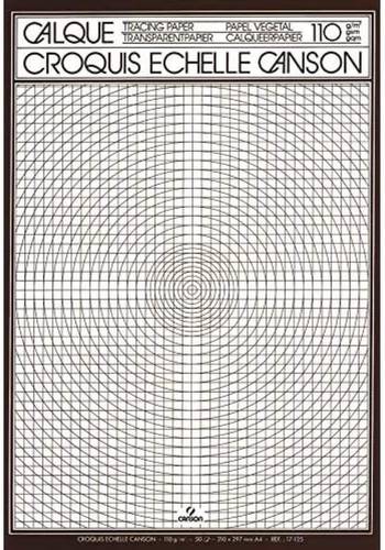 Calque Croquis Geometric Drawing Book -transparent -A4-110G
