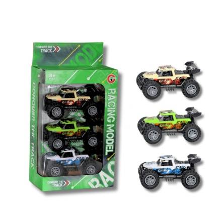 Off Road Racing Die Cast Cars Set 3 Pieces  Friction Powered  Kids Toy