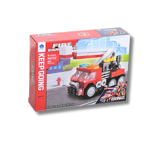 Fire Truck Building Set 85 Pieces Improves Building Skills Suitable for Ages 6+