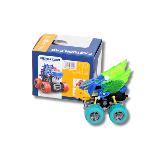 MECHA ROCKING INERTIA CAR – Light Up  ANIMAL DESIGN BLUE