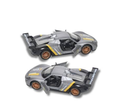 سيارة لعبة معدنية Die Cast رياضية - مجسم سيارة بورش سباق احترافي للأطفال 3+