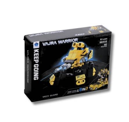 Mechanical Guard Vehicle Building Set 92 Pieces Improves Building Skills Suitable for Ages 6+