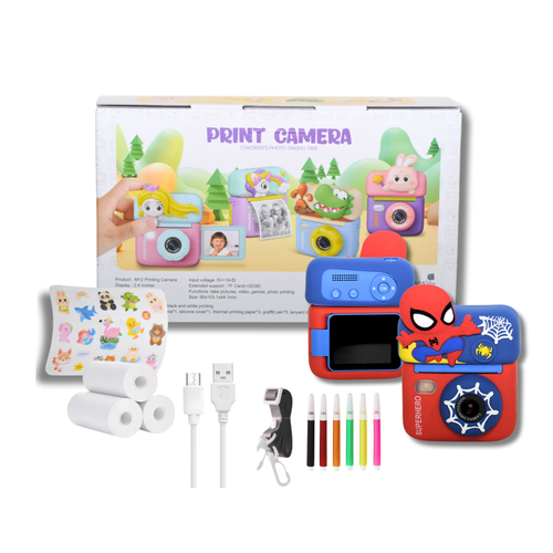 Kids Instant Print Camera with Thermal Printer  2.4  Screen  Suitable for Ages 3+ Size 90*103*44.1 mm