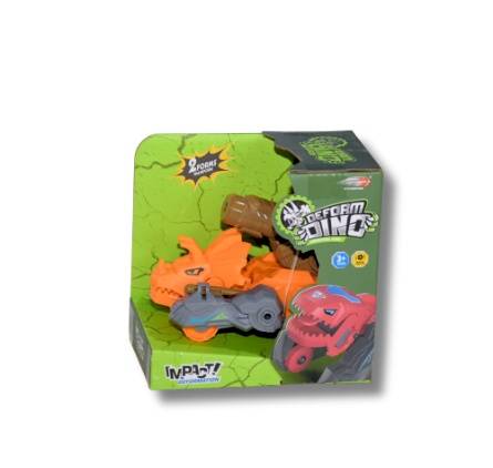 Transforming Dinosaur Car Toy – 2 in 1 – For Kids 3+ ORANGE