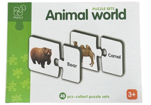  PUZZLE SETS ANIMALS WORLD