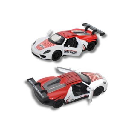 سيارة لعبة معدنية Die Cast رياضية - مجسم سيارة بورش سباق احترافي للأطفال 3+