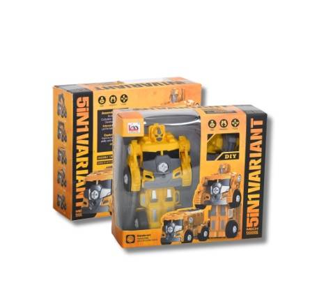 Transforming Excavator Robot Car  Kids Toy  2 in 1 Vehicle and  Robot
