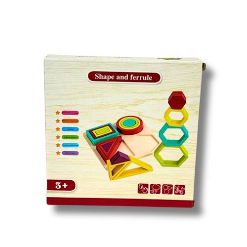 Little Shape Engineer Wooden Sorting and Stacking Game for Developing Your Child Intelligence Suitable for Ages 3 Years and Above