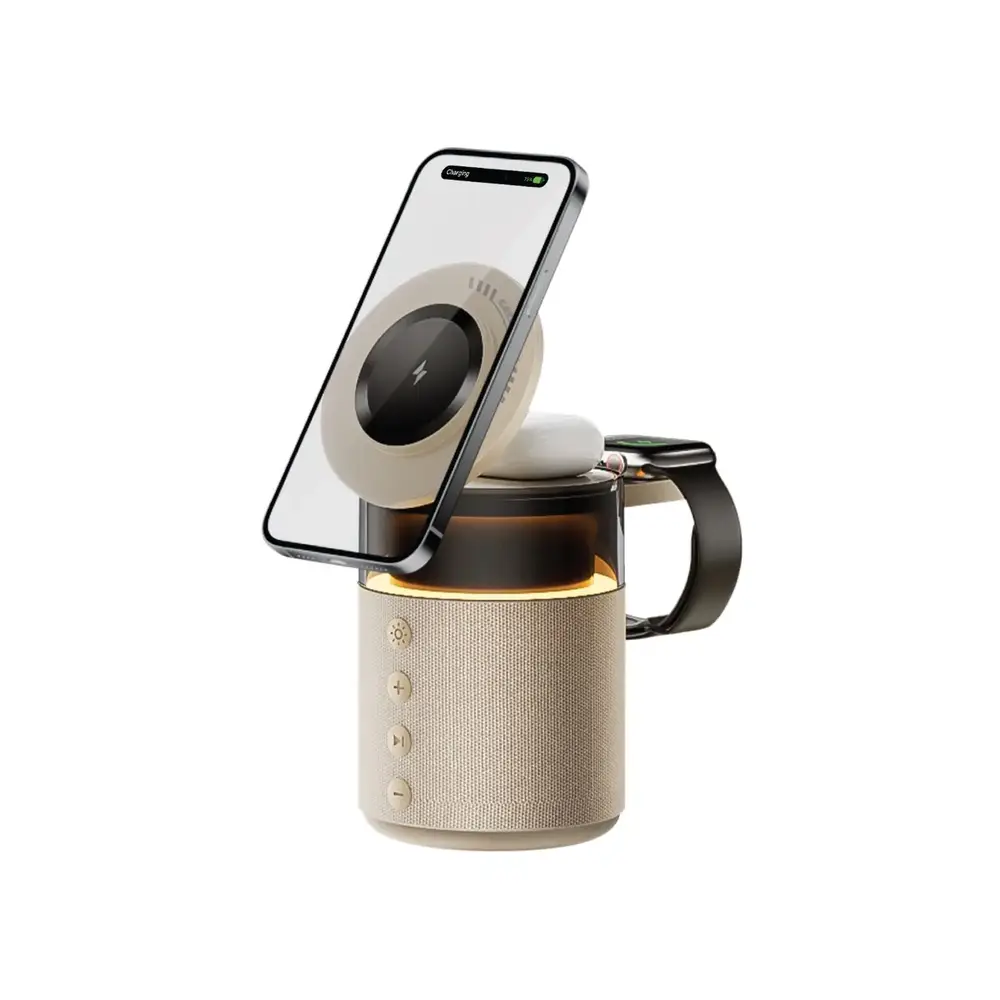 Green Lion 5 in 1 Wireless Charger Cream