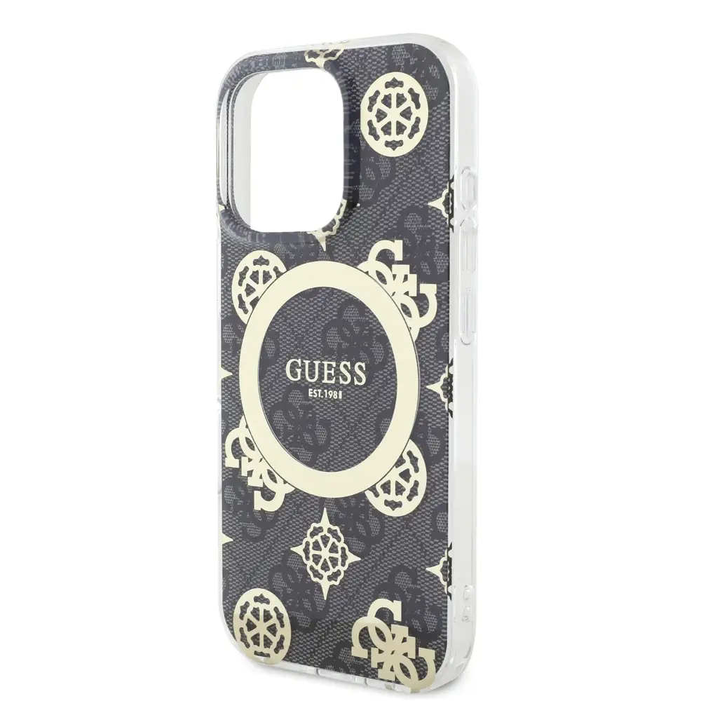 Guess iPhone 16 Pro Max MagSafe Peony Case Black