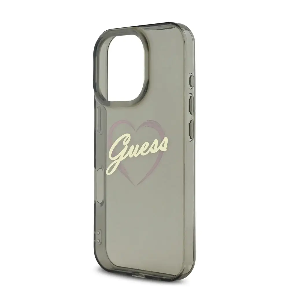 Guess Heart Logo Case for iPhone 16 Pro Max Black