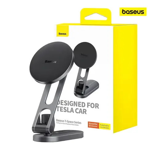 قاعدة تثبيت الجوال بالسيارة قابلة للطي بخاصية ماج سيف بتحكم 360 درجة BASEUS DESIGNED FOR TESLA
