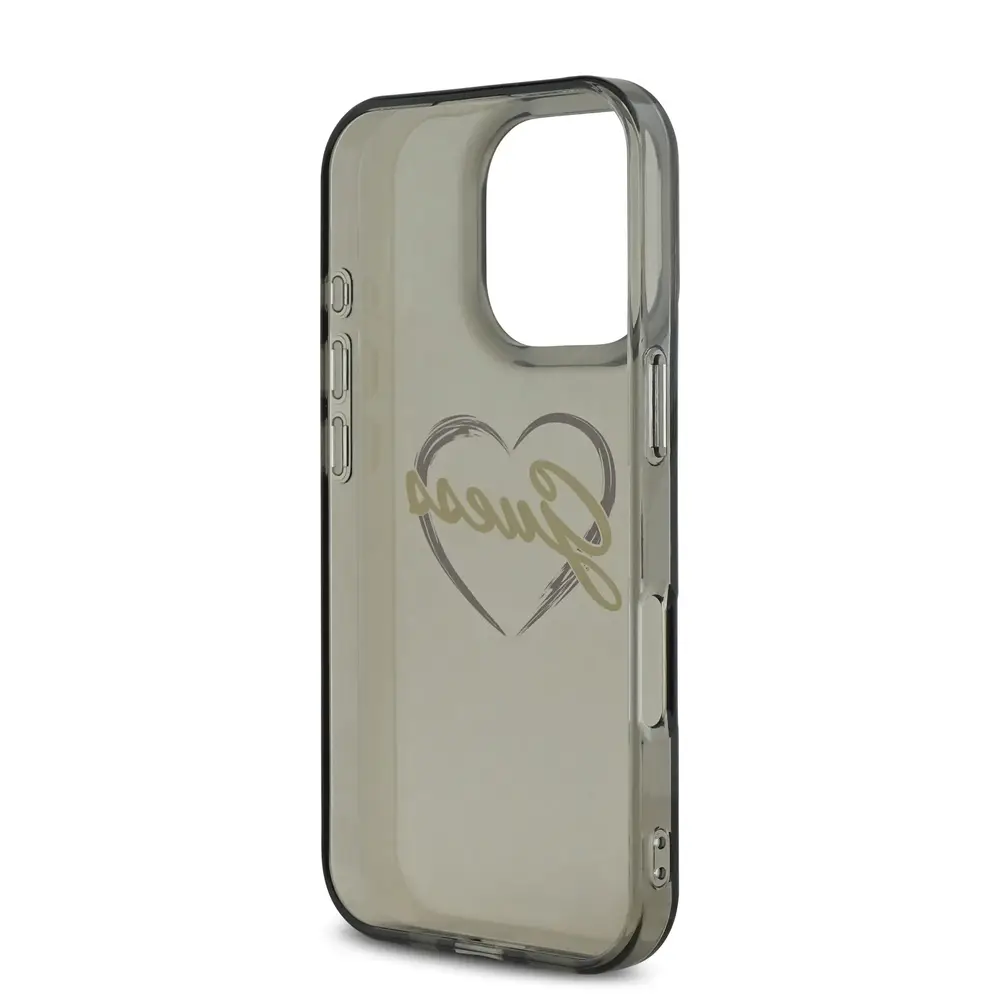 Guess Heart Logo Case for iPhone 16 Pro Max Black