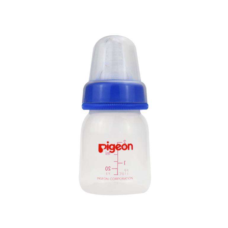 Pigeon Slim Neck Plastic Bottle Clear Cap  (Assorted) - 50ML