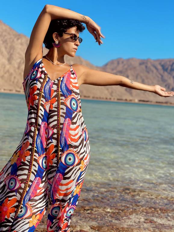 BlueEye Zebra mix jumpsuit