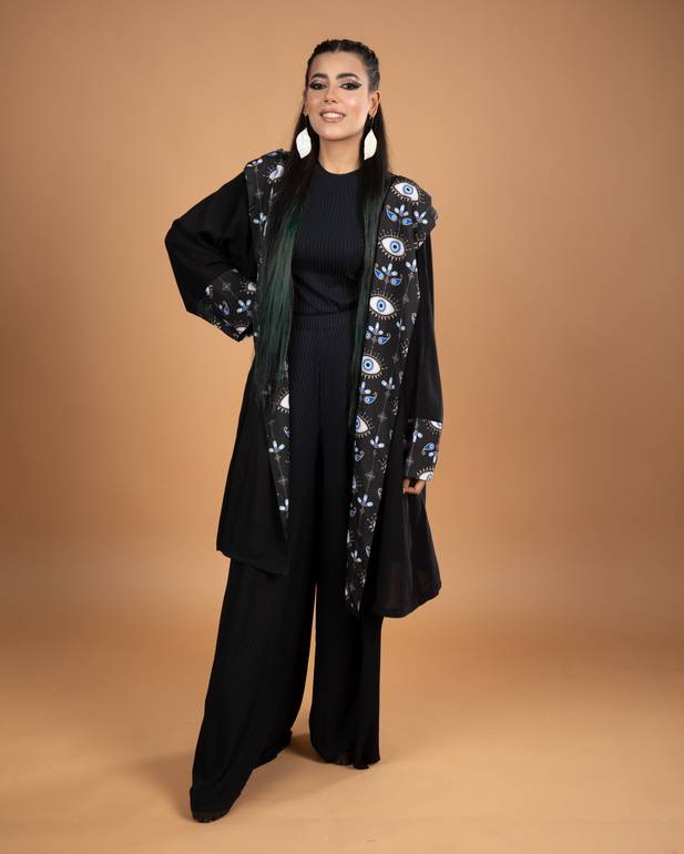 Blue Eyes hoodie Abaya