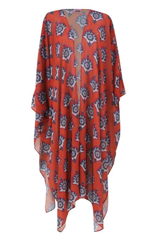 Darker shade of orange kimono