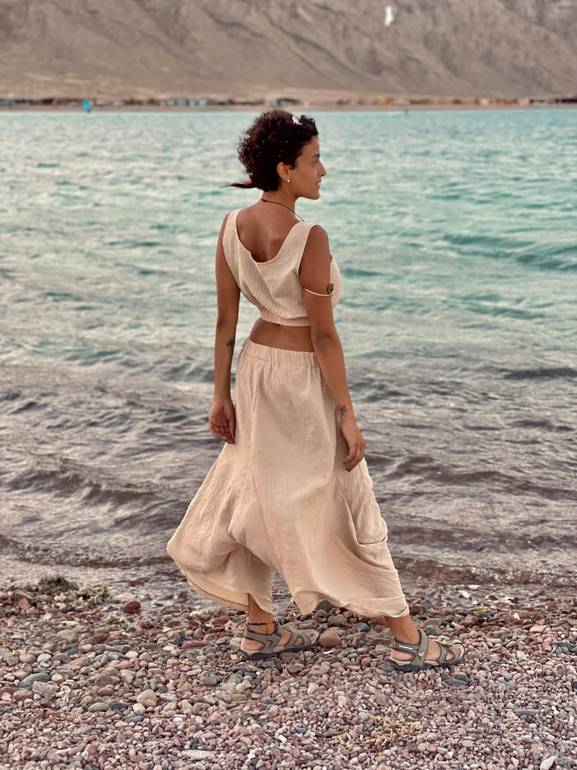 Linen boho pants