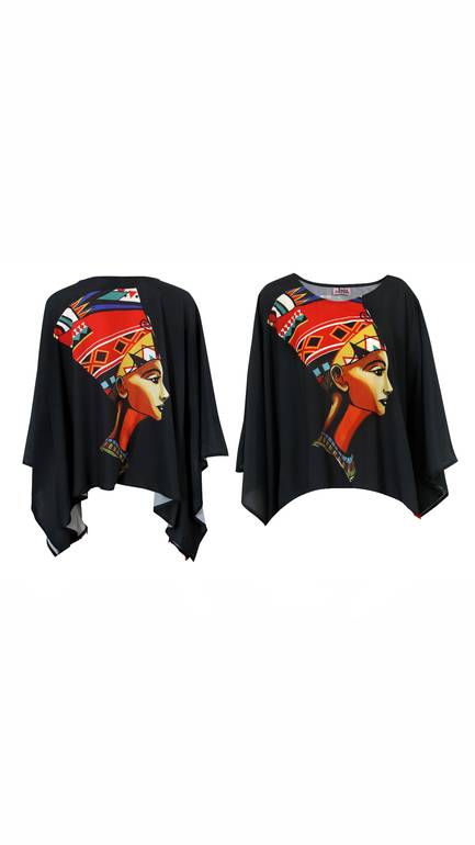 Black Nefrtiti Head Top