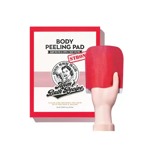  MOM'S BATH RECIPE Body Peeling Pad Trouble Care ليفة تقشير للتخلص من مشاكل الجسم قوية للتصبغات والأكواع