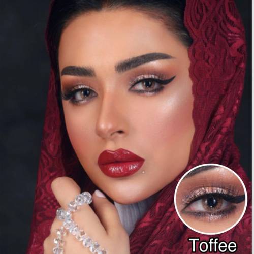 عدسات لاصقة ملونة من براوني بوني- Toffee