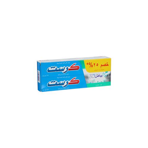 معجون كرست 125 مل ببياض ثري دي قوة النعناع 1+1