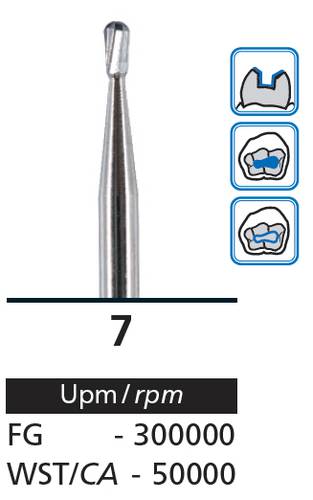 Pear 330 Carbide burs 6pcs