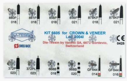 Diamond Burs Kit for Crown and Veneer