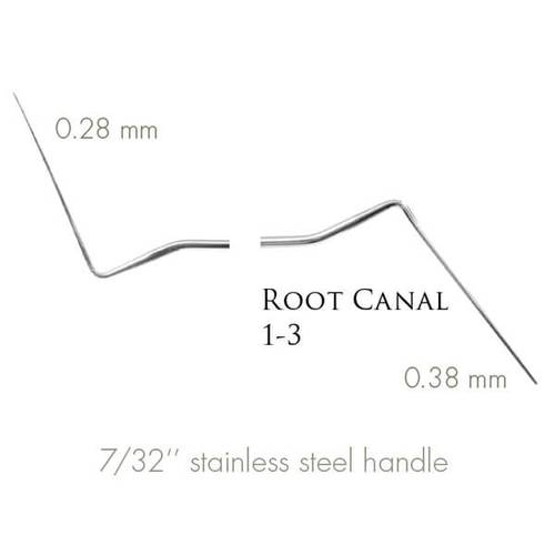 Endodontic Root Canal Pluggers 1/3 - SS, Standard Handle