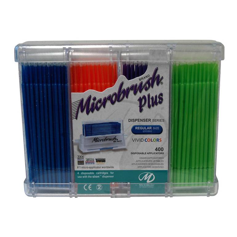 Microbrush Plus Dispenser Kit, Regular, 2.0mm, PK/400