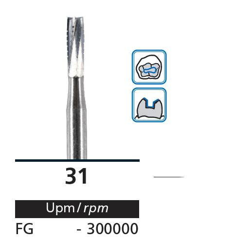 Carbide burs FG 6pcs 