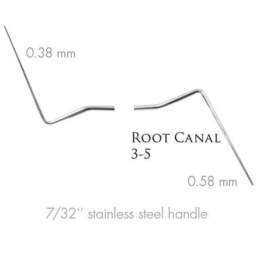 Endodontic Root Canal Pluggers 3/5 - SS, Standard Handle
