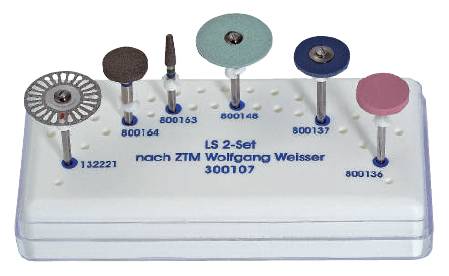 Tool set for lithium disilicate