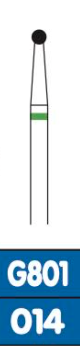  Cutting burs 801 Diamond-like carbon (DLC) Box of 5