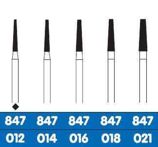 Flat End Taper Long burs  847 Box/05