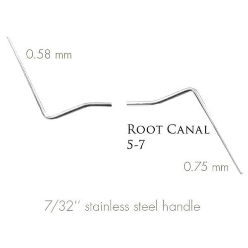Endodontic Root Canal Pluggers 5/7 - SS, Standard Handle