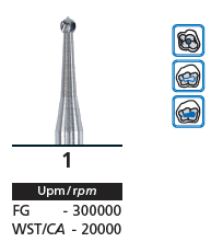 FG Carbide Rosehead burs 6pcs