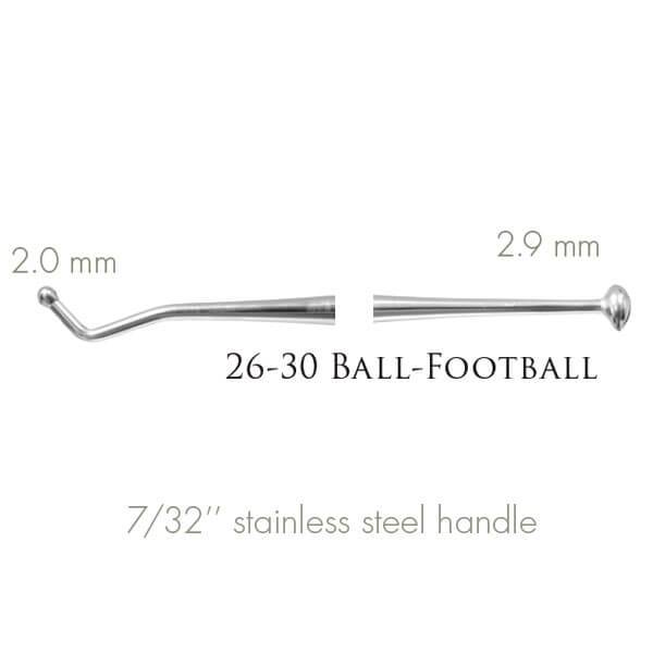 Composite Burnisher 26/30 Ball/Football, Posterior, Standard