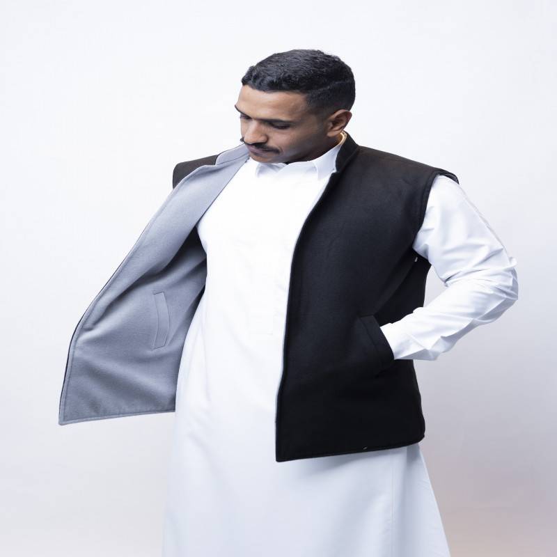 سديرية دبل فيس - رصاصي - اسود