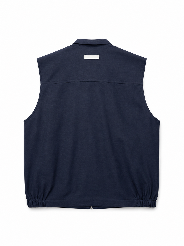 Lyocell & Linen Zip Vest