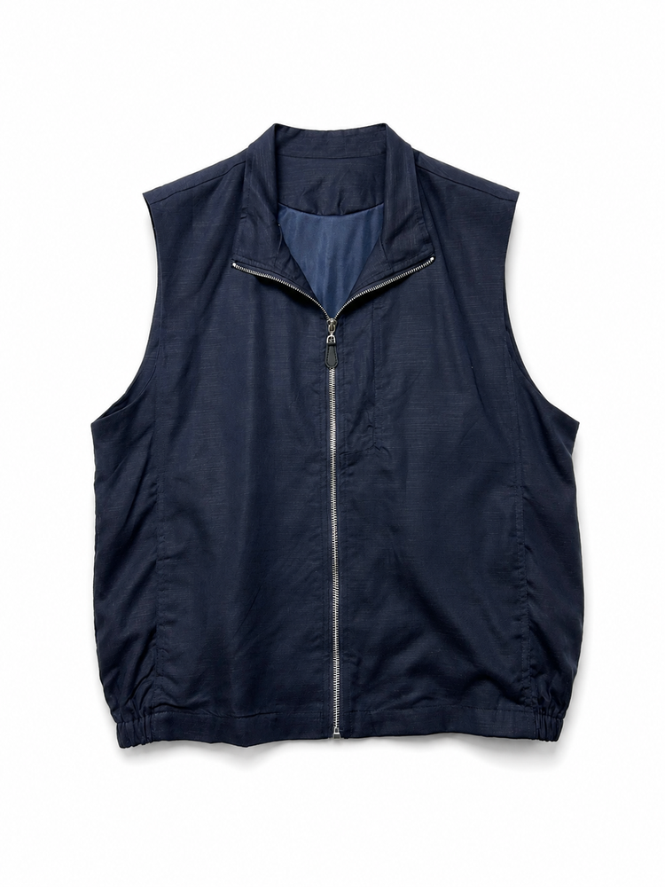 Lyocell & Linen Zip Vest