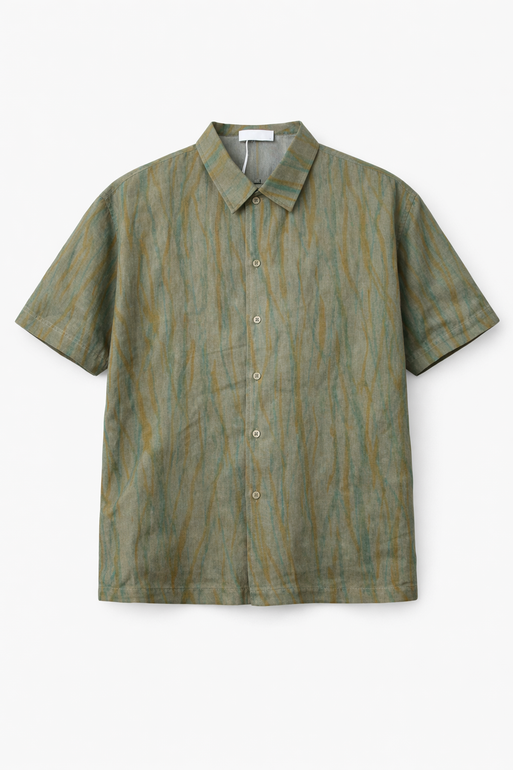 Olive Artistic Pattern Shirt