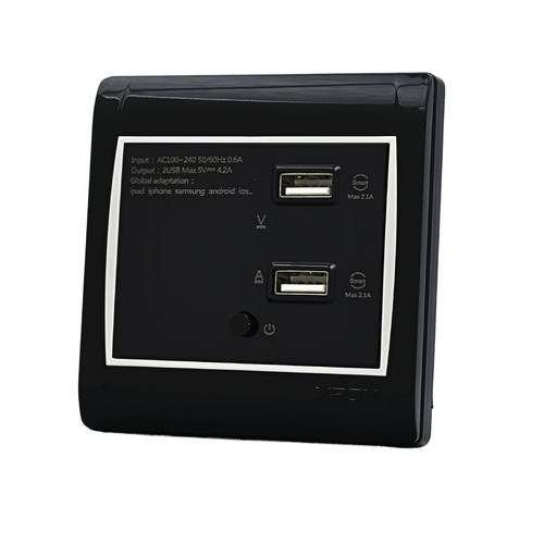 شاشة فيبون فيجن مع 2 مدخل USB ( 7*7 ) - اسود