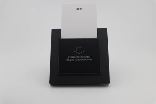 مفتاح اف سي سمارت ( واي فاي / بلوتوث ) دائرة كهربائية اسود ( GLASS )