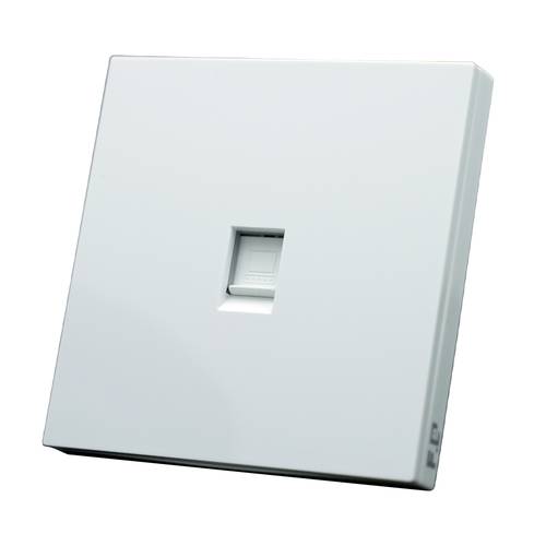 فيش كمبيوتر 6 مخارج CAT6 اف سي بيانو ( 7*7 ) - ابيض