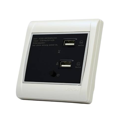 شاشة مع 2 مدخل USB فيبون فيجن ( 7*7 ) - لؤلؤي