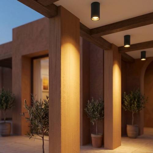 جرم سينسي اسود سلندر مفرد لطش خارجي IP65 GU10